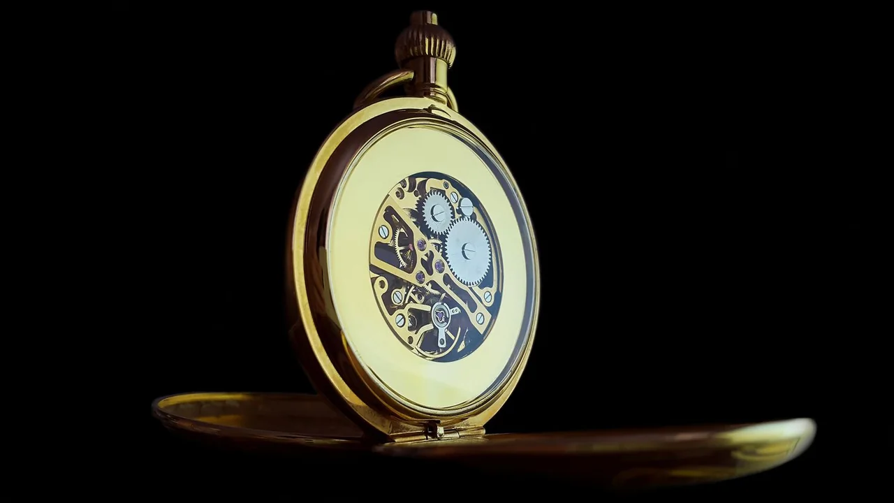 Pocket watch movement displaying jeweled balance cock and click spring assembly