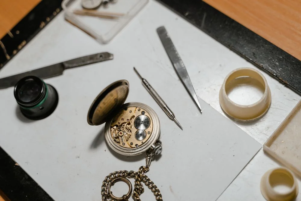 Mechanical movement balance assembly and escapement components